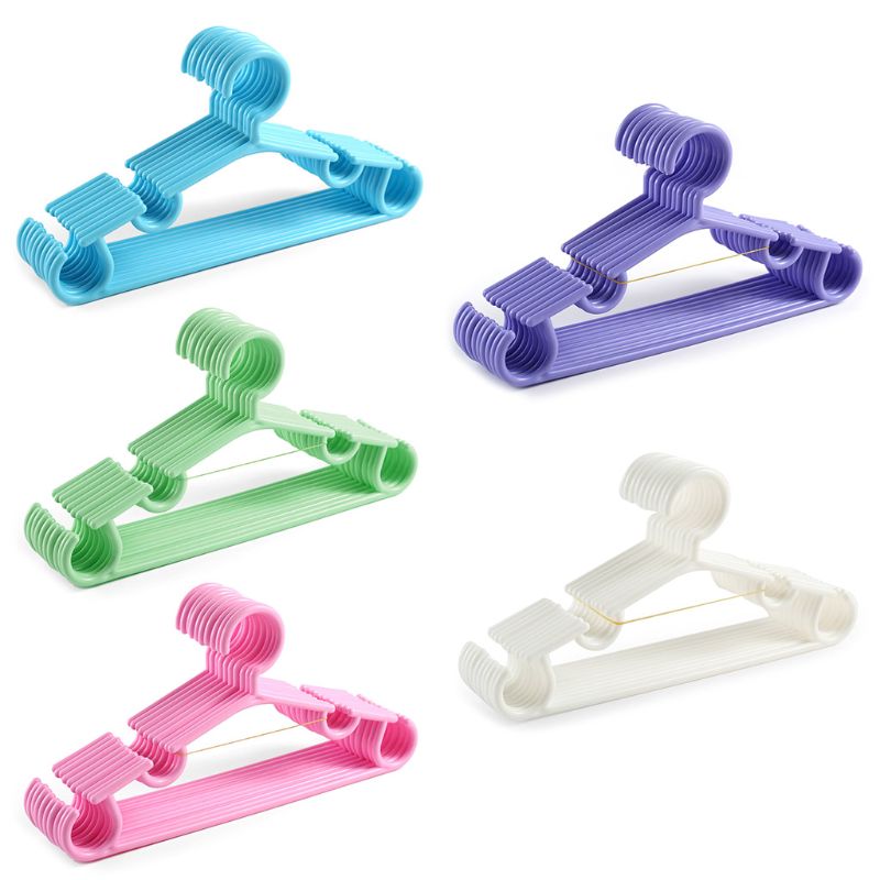 Baby Nursery Kit - 10 ピース/セットクリエイティブベビー服ハンガープラスチック管状ハンガーノンスリップハンドロップシッピング