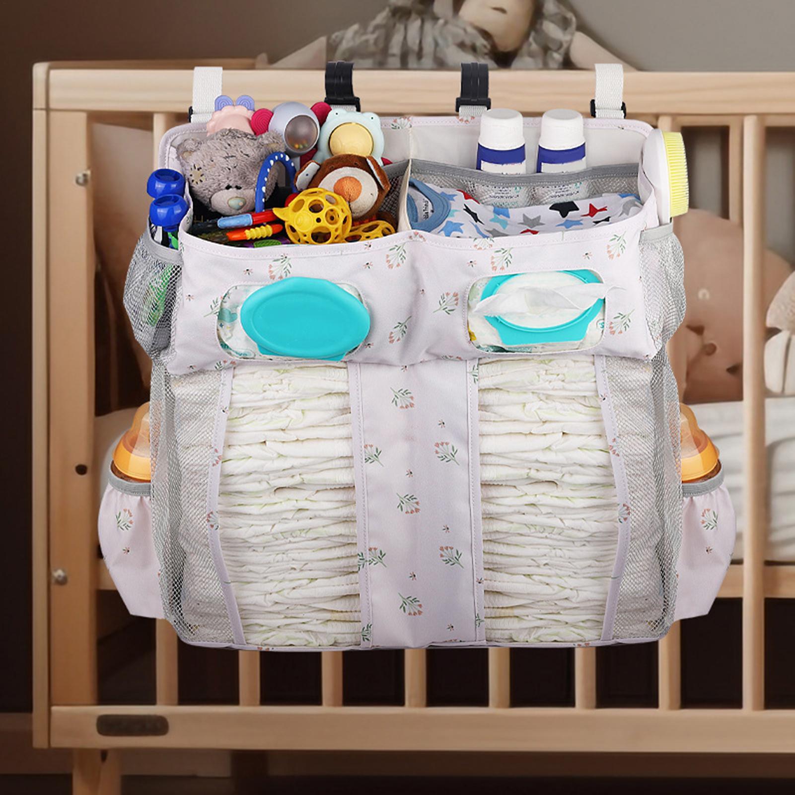 Baby Nursery Unisex - ぶら下げベビーベッド収納袋幼児必需品おむつおむつオーガナイザーミルクボトルワイプよだれかけベビーベッド保育園ポケットスタッカー