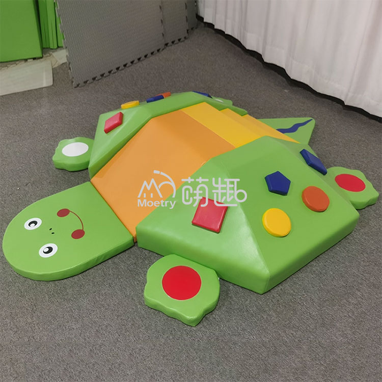 Baby Nursery Ocean Theme - 詩と感覚の遊び場、海をテーマにしたフォームタートル屋内遊具、乳幼児向けソフトクライミングプレイセット（保育園・託児所用）