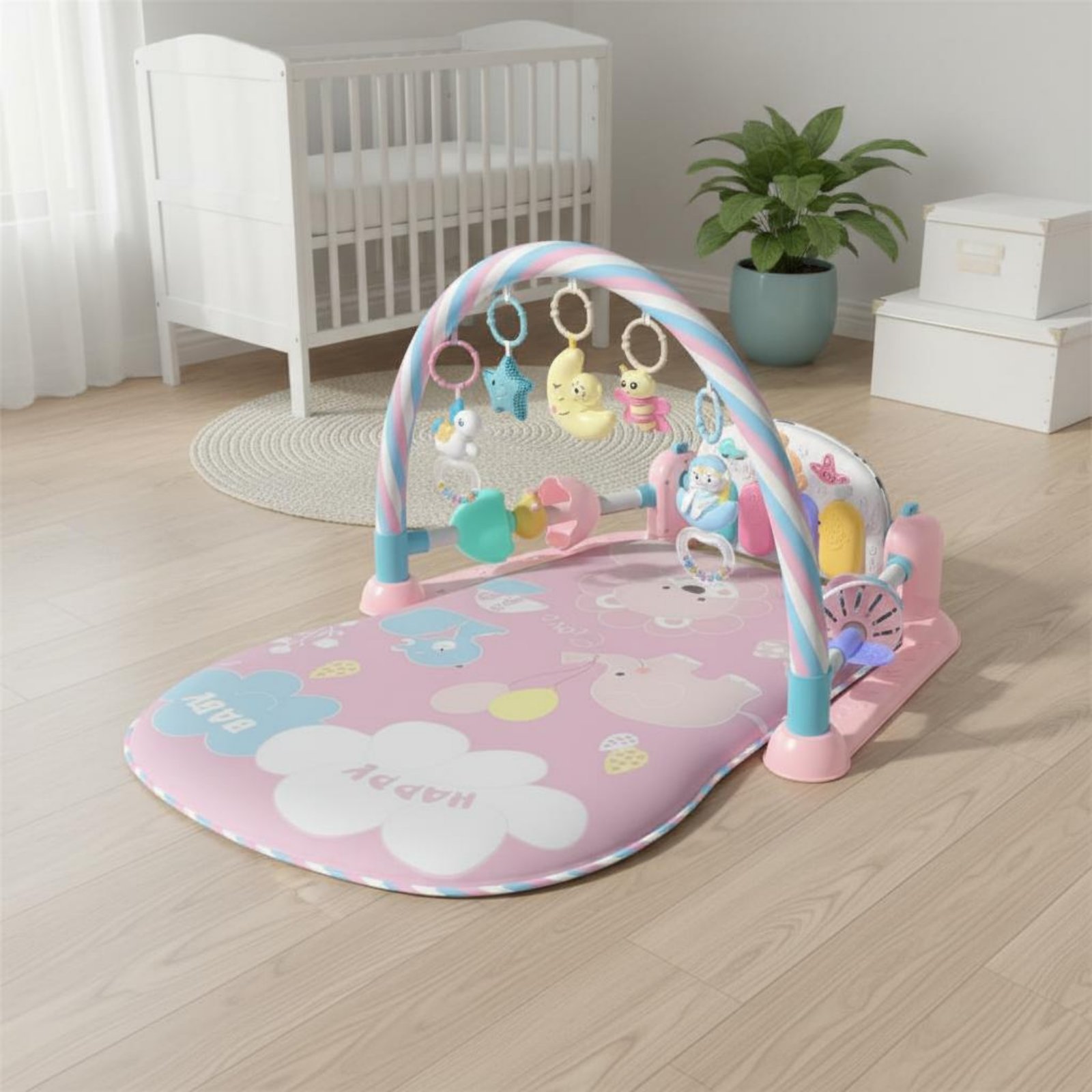 ベビーサークル ピアノ音楽機能付き ミュージカルベビーベッド - Baby Nursery Unisex のレビューと価格