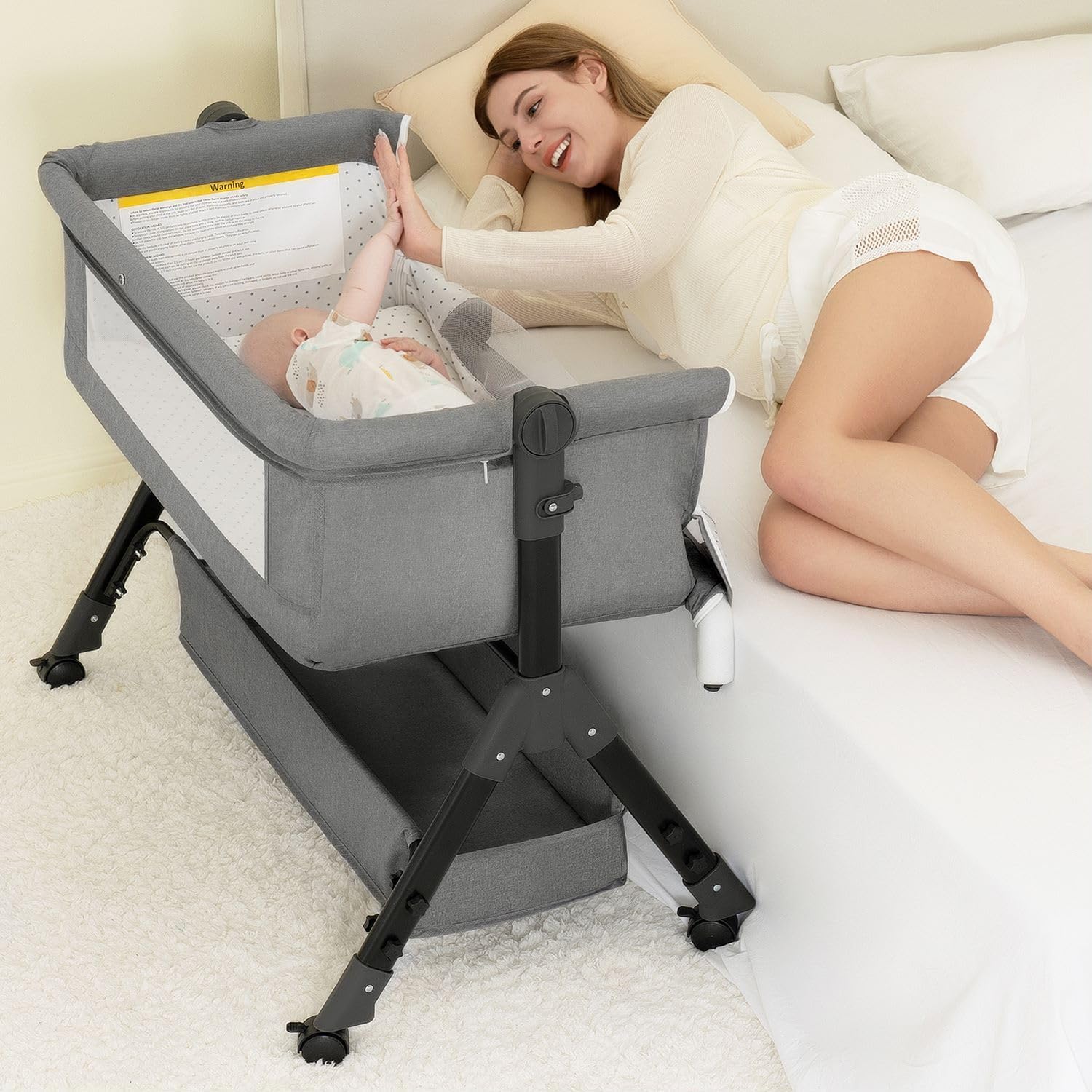 3 in 1 ベビーベッド、ベッドサイドスリーパー、ベッドサ - Bassinet Bedside Sleeper のレビューと価格
