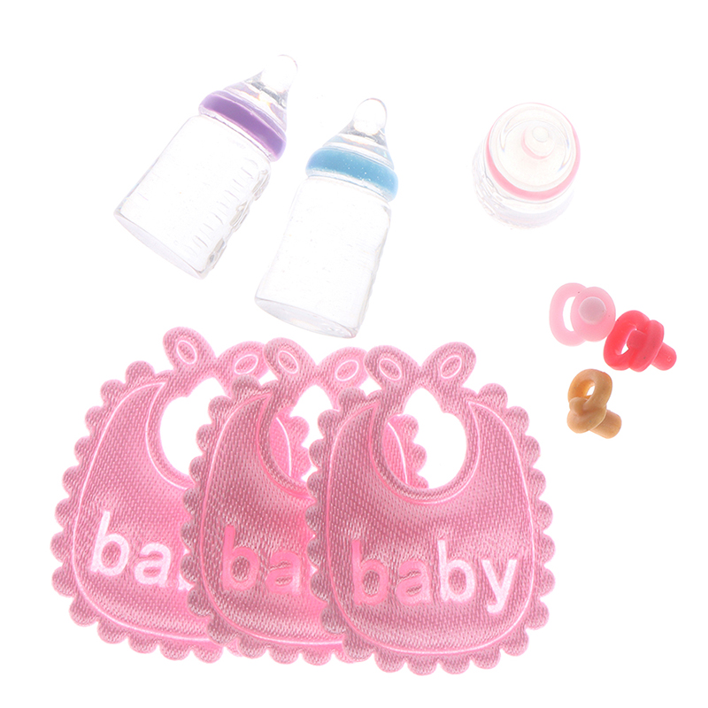 ミニチュア哺乳瓶おしゃぶりよだれかけセットドールハウス保育園 - Baby Nursery Kit のレビューと価格