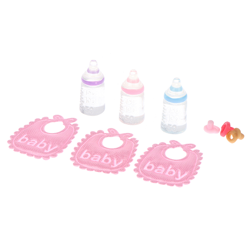 ミニチュア哺乳瓶おしゃぶりよだれかけセットドールハウス保育園 - Baby Nursery Kit のレビューと価格
