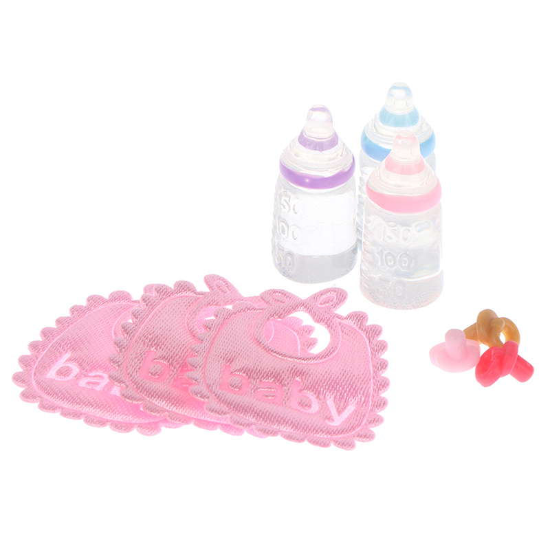 ミニチュア哺乳瓶おしゃぶりよだれかけセットドールハウス保育園 - Baby Nursery Kit のレビューと価格