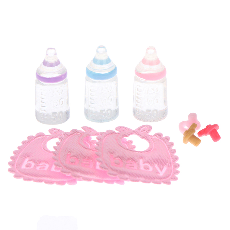 ミニチュア哺乳瓶おしゃぶりよだれかけセットドールハウス保育園 - Baby Nursery Kit のレビューと価格