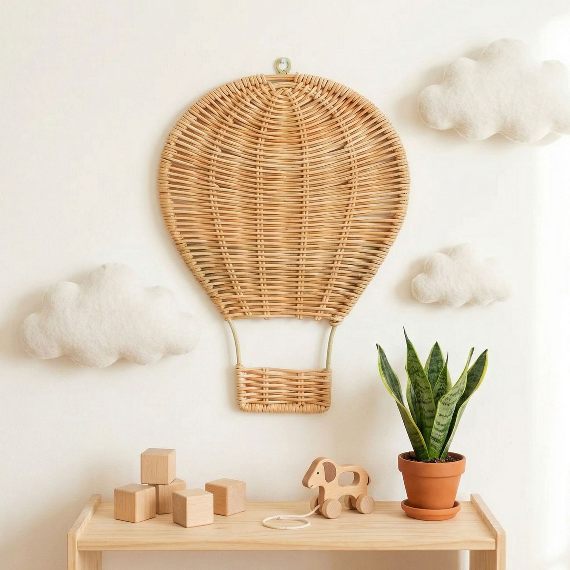 手作りラタン製熱気球ウォールハンギング、子供部屋保育園装飾、 - Baby Nursery Hot Air Balloon のレビューと価格