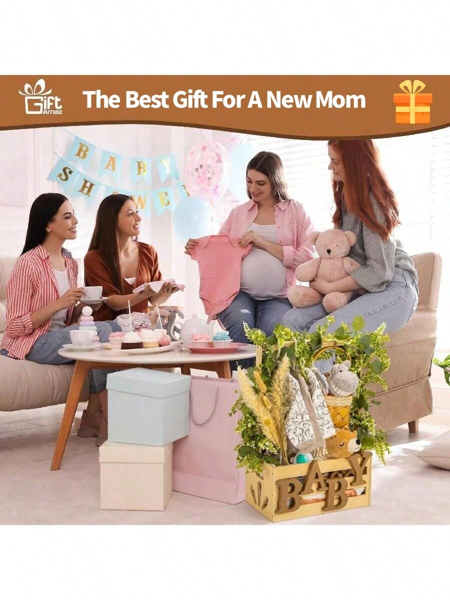 ベビーシャワー用木製収納ボックス（吊り下げ棒付き）、モダンな - Baby Nursery Unit のレビューと価格