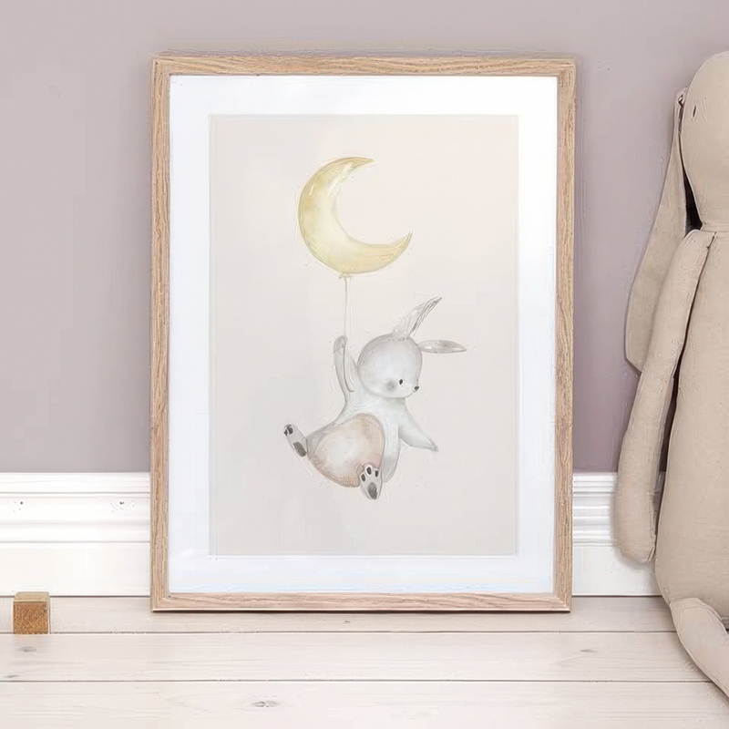 クマキツネバニー熱気球星壁アートキャンバス絵画プリントポスタ - Baby Nursery Hot Air Balloon のレビューと価格