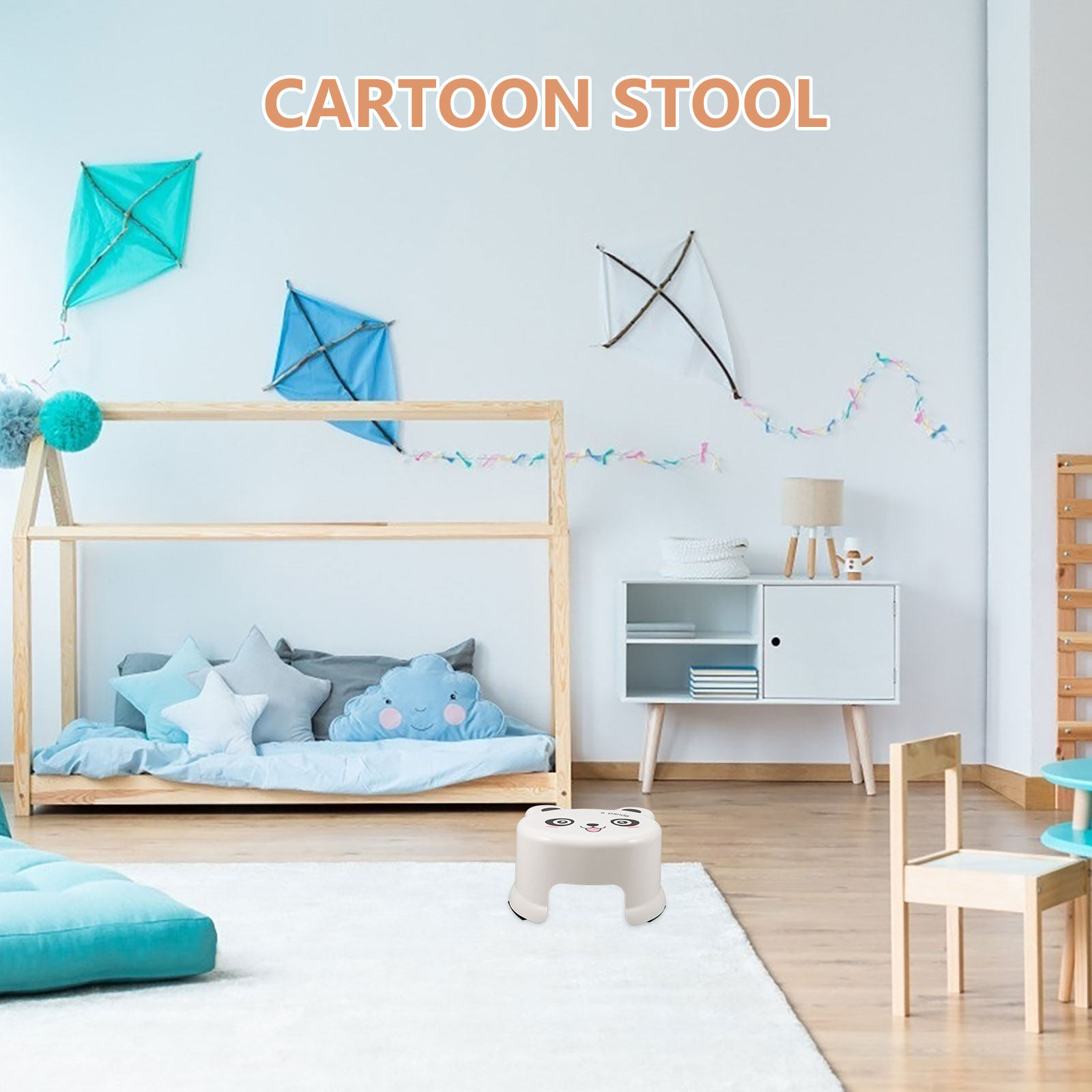 滑り止め付きの厚手の漫画柄幼児用ステップスツール、バスルーム - Baby Nursery Unisex のレビューと価格