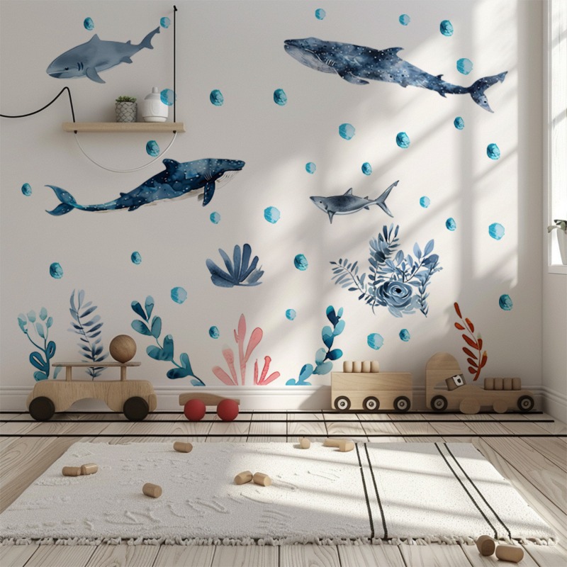 動物の海の海洋生物の動物の壁のステッカー,サメのクジラ,水の - Baby Nursery Ocean のレビューと価格