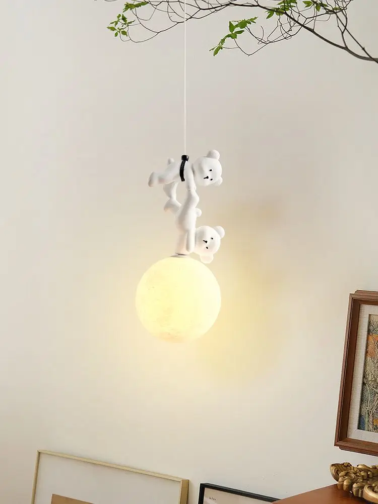 クマランプ漫画保育園ルームベッドサイドペンダントランプ樹脂ク - Baby Nursery Light Fixture のレビューと価格