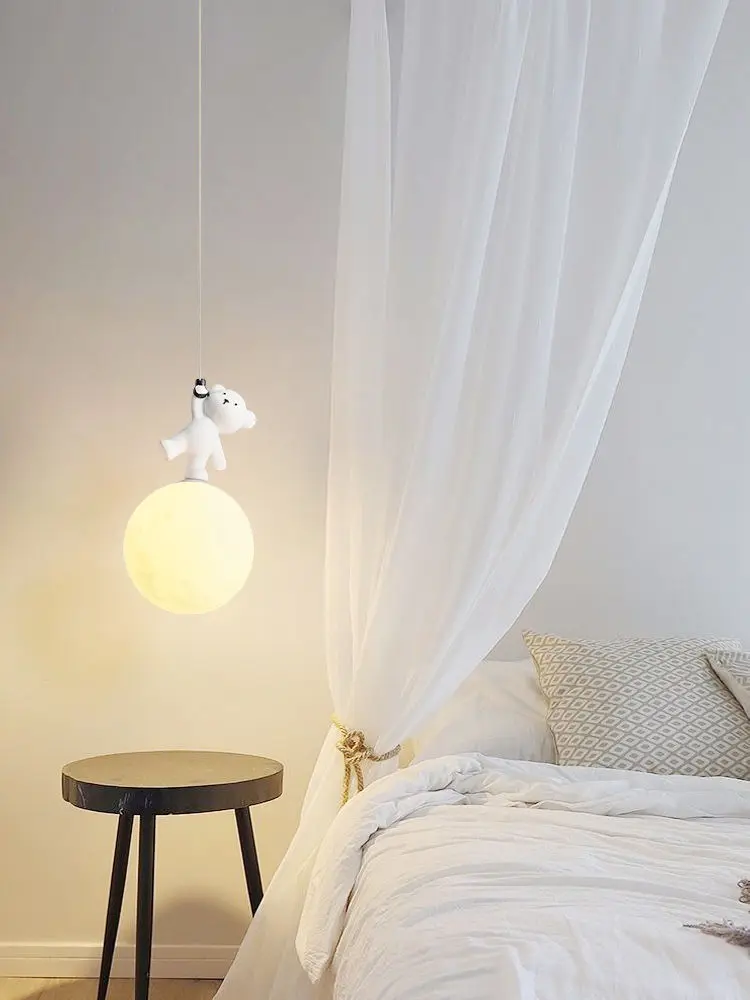 クマランプ漫画保育園ルームベッドサイドペンダントランプ樹脂ク - Baby Nursery Light Fixture のレビューと価格