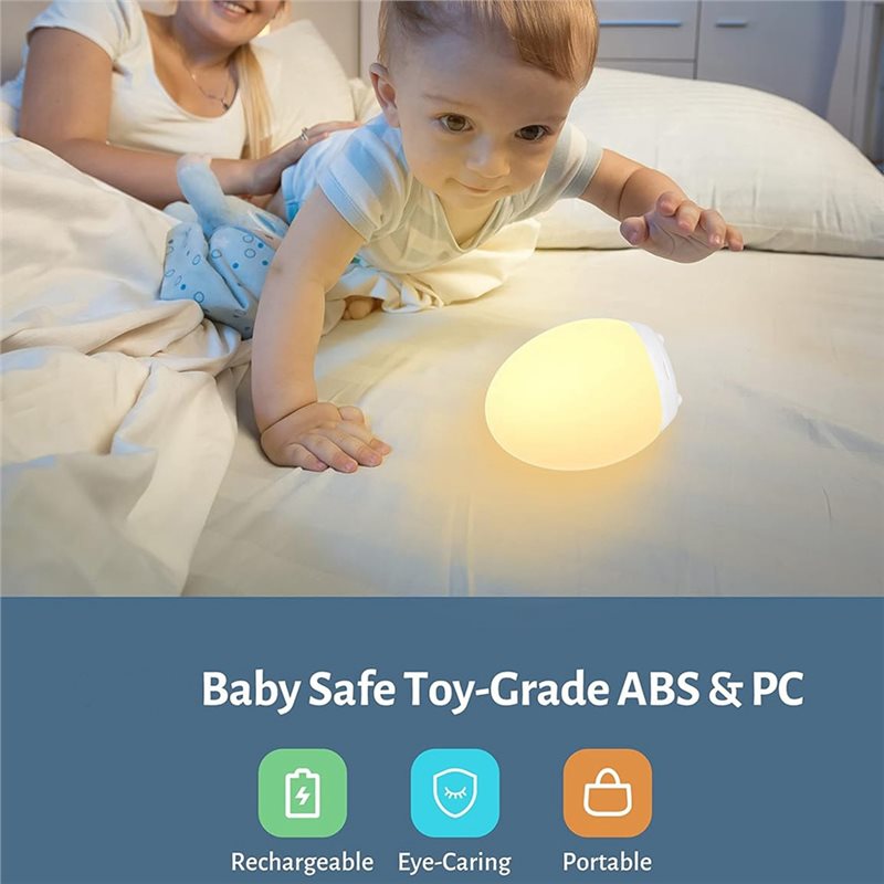 目に優しいベビーナイトライト、8色のRGBカラー、1時間タイ - Baby Nursery Hours のレビューと価格