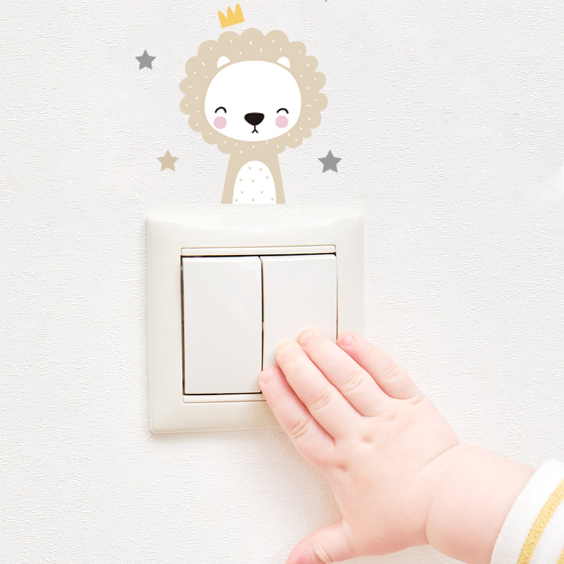 6 ピース/セット自由奔放に生きるカラーかわいい笑顔漫画動物 - Baby Nursery Kit のレビューと価格