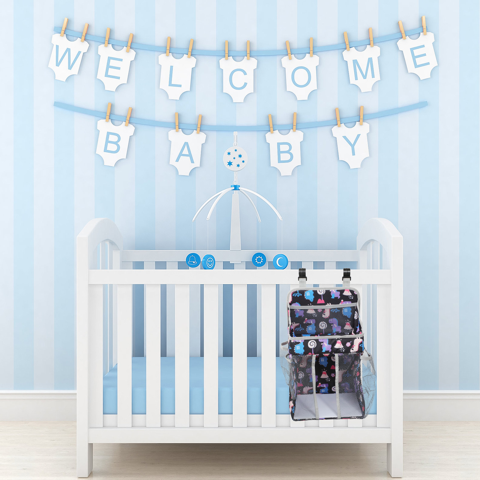 おむつバッグ 保育園収納 ベビーベッドポーチ クレードル吊り - Baby Nursery Unisex のレビューと価格