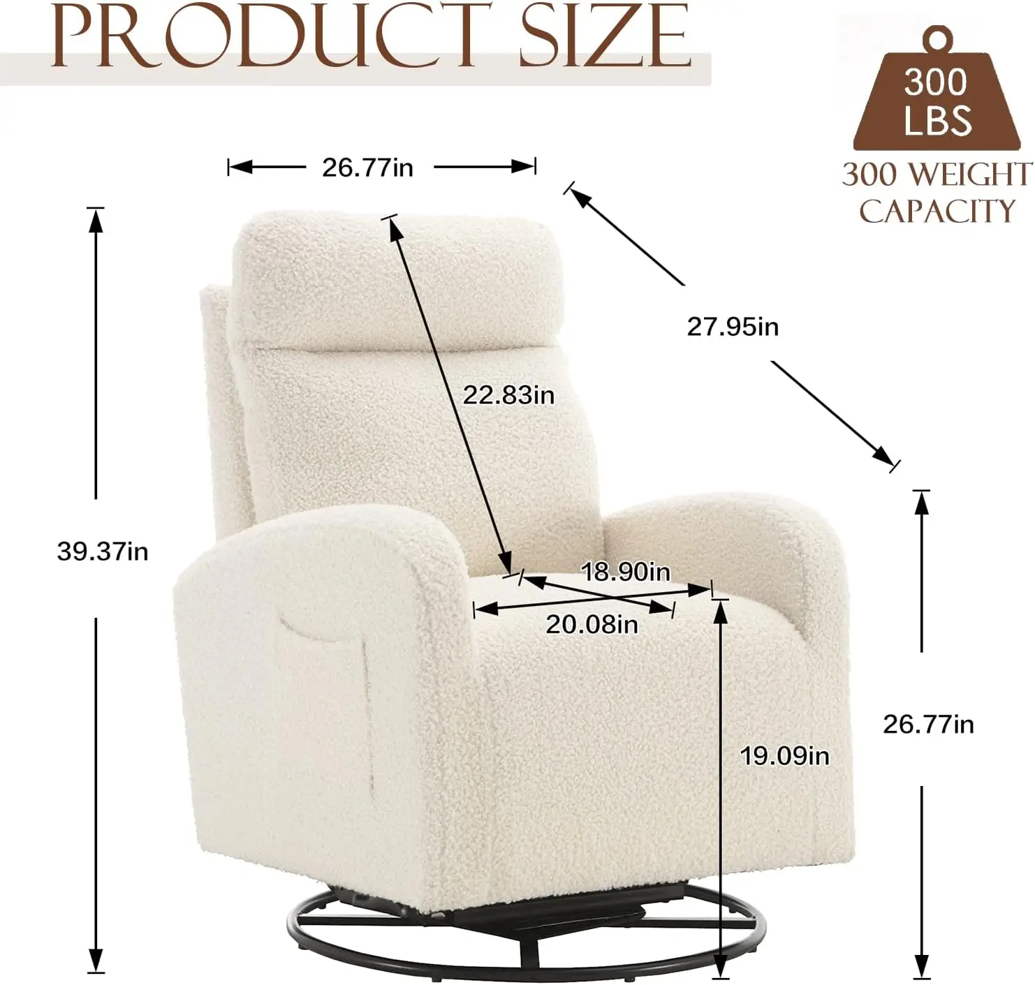 モダンな回転式グライダーチェア、ベビーナーサリー用布張りアク - Baby Nursery Glider Chair のレビューと価格