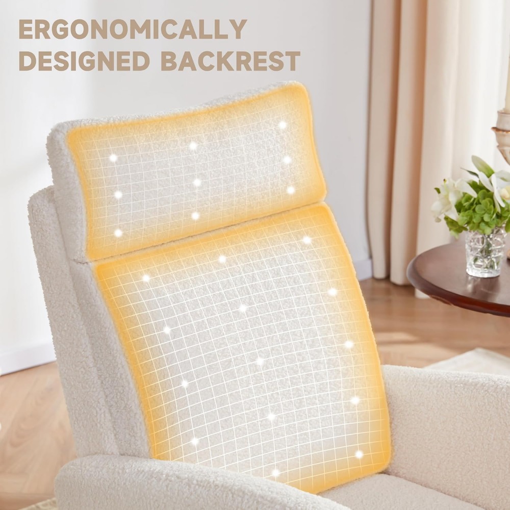 ハイバック付きロッキングチェア保育園チェア、グライダーロッキ - Baby Nursery Glider Chair のレビューと価格