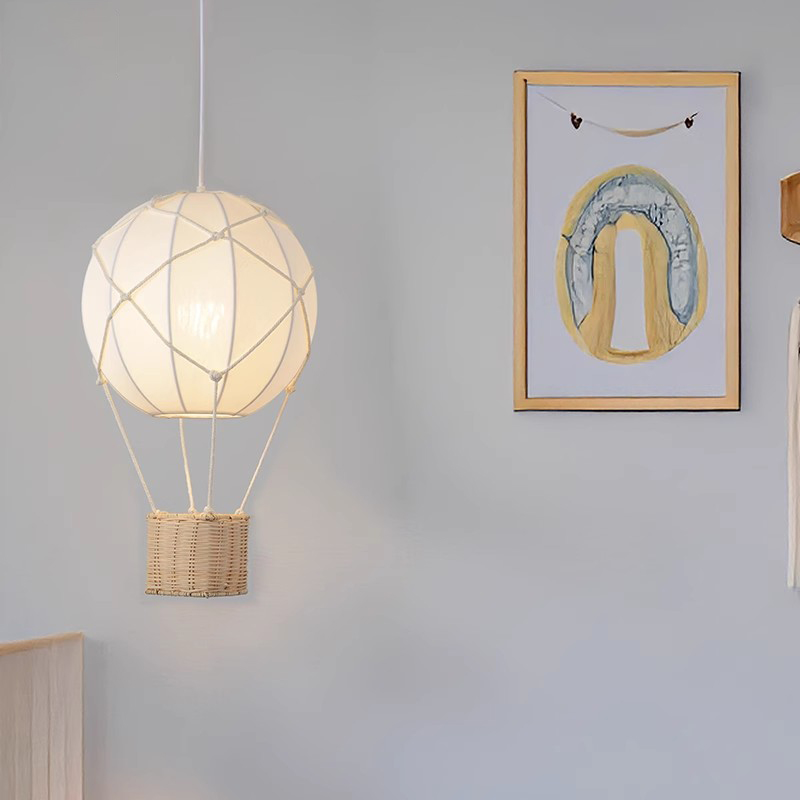 手作りの籐生地のシャンデリア,子供部屋,LEDライト,熱気球 - Baby Nursery Hot Air Balloon のレビューと価格