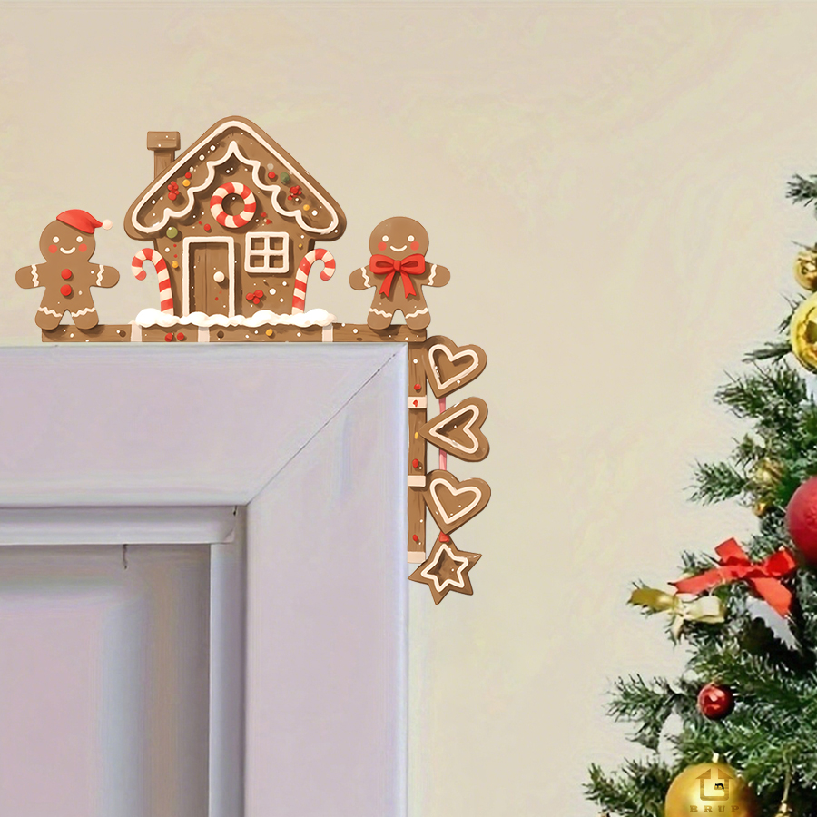 ジンジャーブレッドハウス & 男クリスマスウォールステッカー - Baby Nursery Kids のレビューと価格