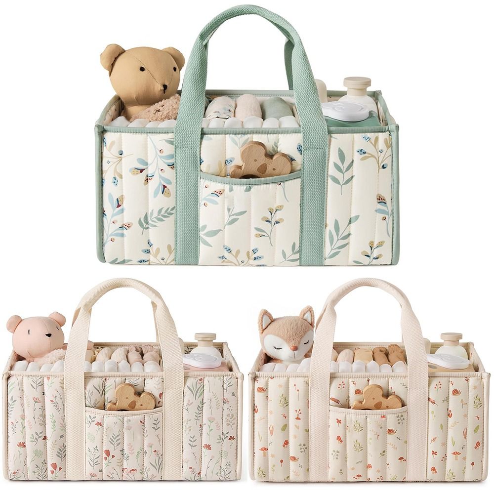 大容量ベビーおむつオーガナイザー ポータブル花柄ナーサリース - Baby Nursery Organiser のレビューと価格