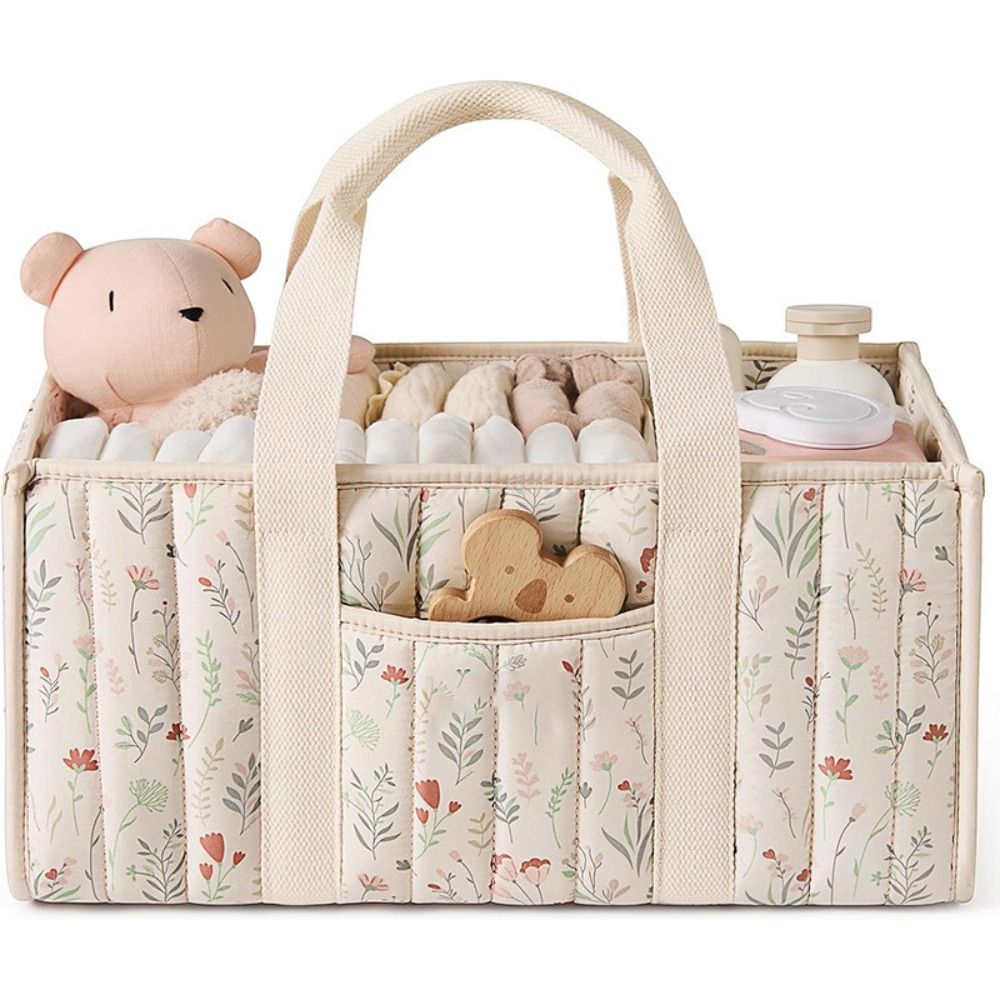 大容量ベビーおむつオーガナイザー ポータブル花柄ナーサリース - Baby Nursery Organiser のレビューと価格