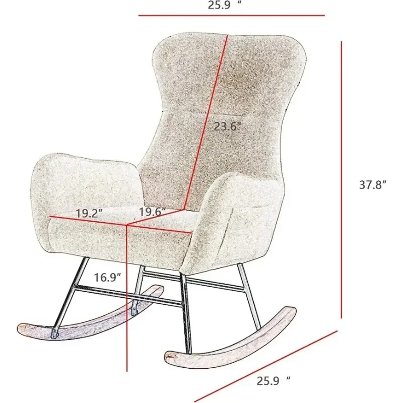 ハンソンズ ロッキングチェア ナーサリー、モダンなアクセント - Baby Nursery Glider Chair のレビューと価格