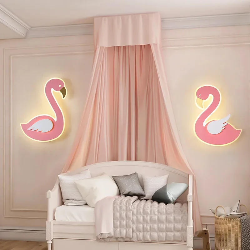フラミンゴ LED ウォールランプ、北欧メタル燭台、保育園ダ - Baby Nursery Light Fixture のレビューと価格