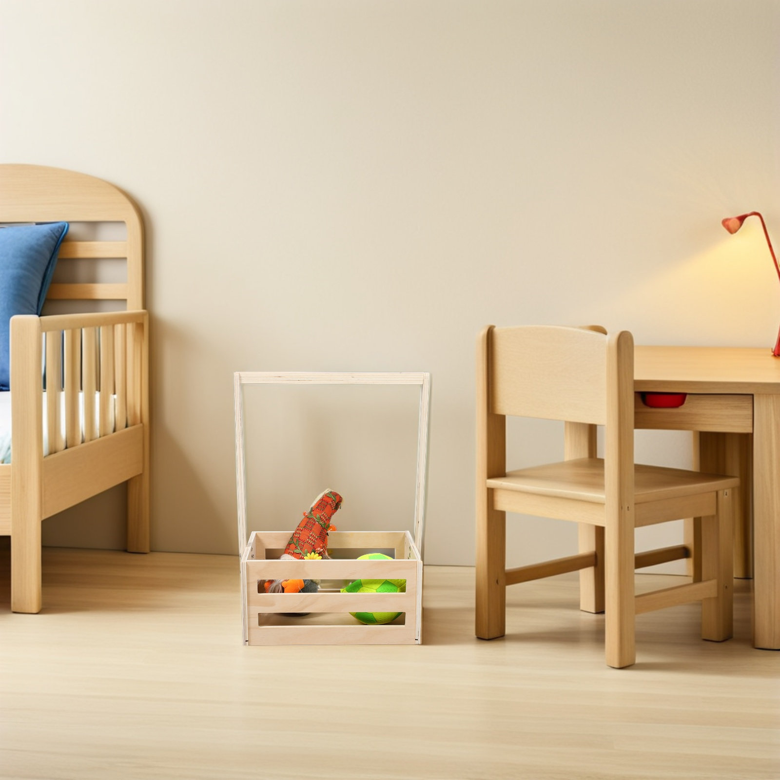 ヴィンテージ木製ベビーシャワー収納箱、素朴な子供部屋オーガナ - Baby Nursery Unisex のレビューと価格