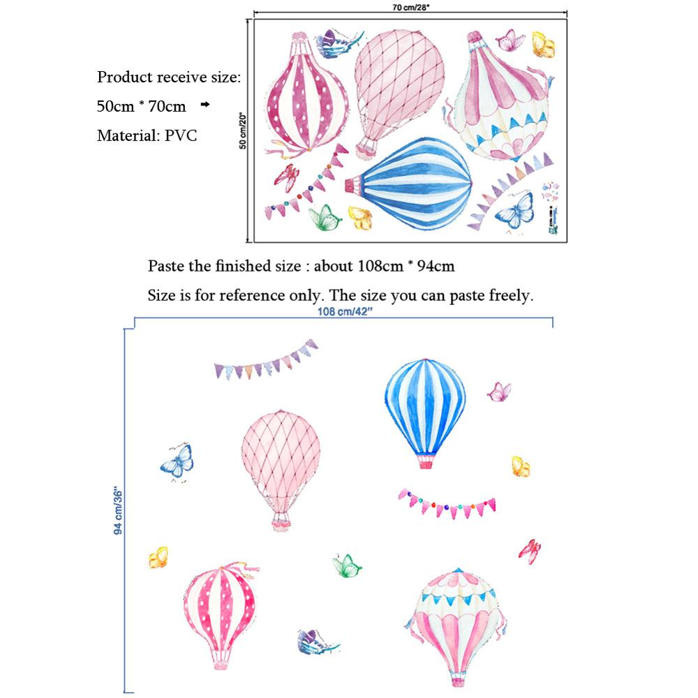 漫画熱気球ウォールステッカー子供の寝室の装飾壁紙ベビールーム - Baby Nursery Hot Air Balloon のレビューと価格