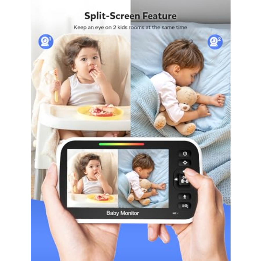 保育園用ベビーモニター、ABSプラスチック製、白、デュアルカ - Baby Nursery Hours のレビューと価格