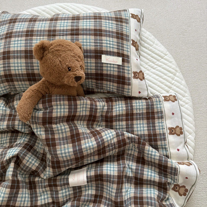 子供用通気性グリッドリネンキルト - 軽量保育園&幼稚園寝具 - Baby Nursery Bedding のレビューと価格