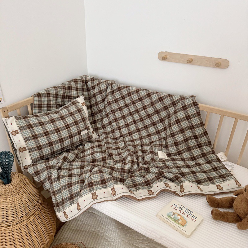 子供用通気性グリッドリネンキルト - 軽量保育園&幼稚園寝具 - Baby Nursery Bedding のレビューと価格