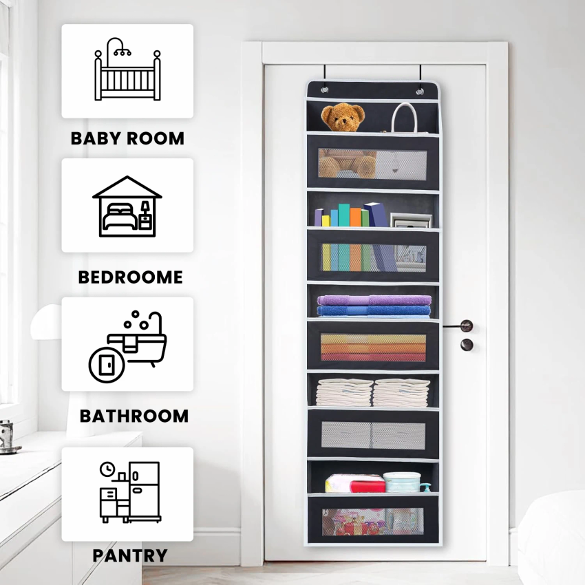 ドア越し収納オーガナイザー、5段棚ドアオーガナイザー吊り下げ - Baby Nursery Organiser のレビューと価格