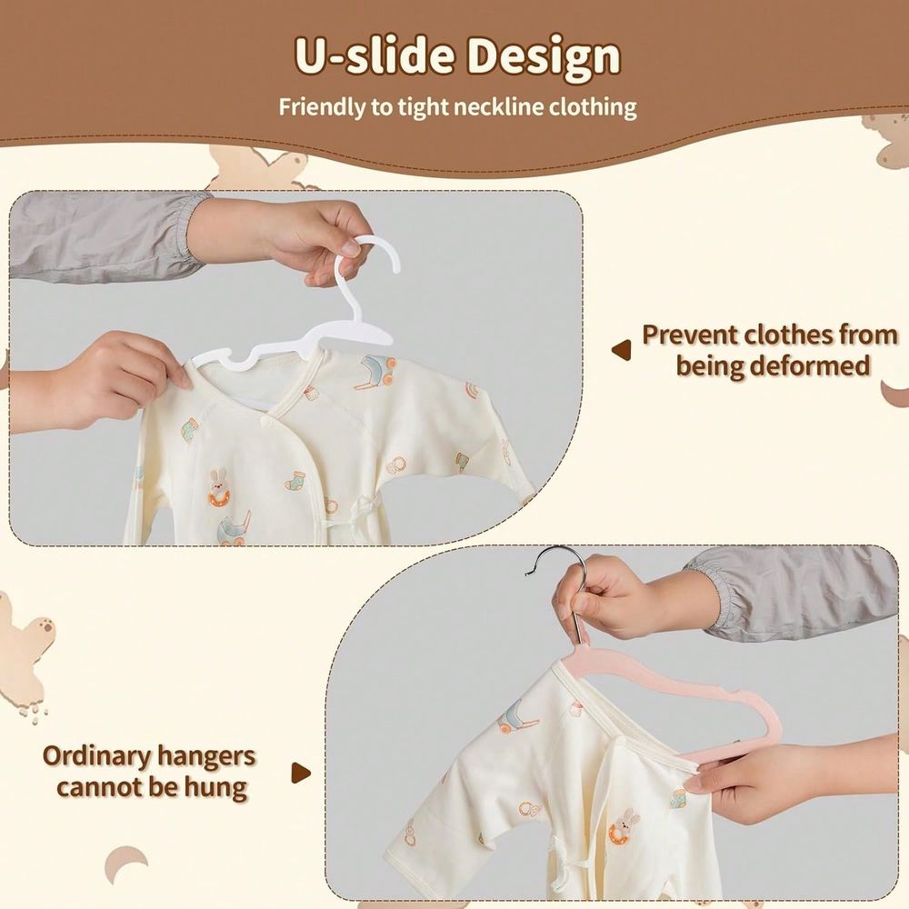 70 100パック キッズハンガー プラスチック製ベビーハン - Baby Nursery Kids のレビューと価格